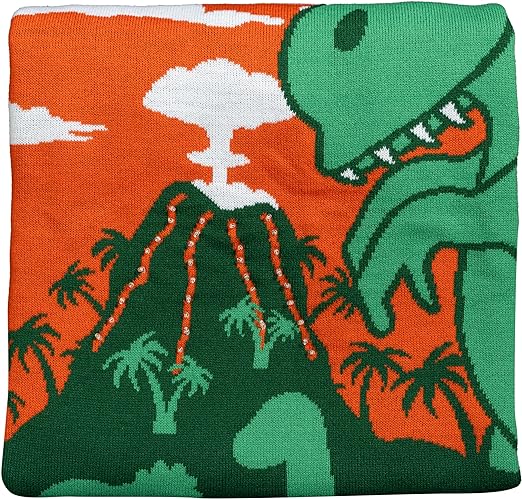 3D T-Rex Santa Hat Adult Unisex LED Light Up Ugly Christmas Sweater - Image 6