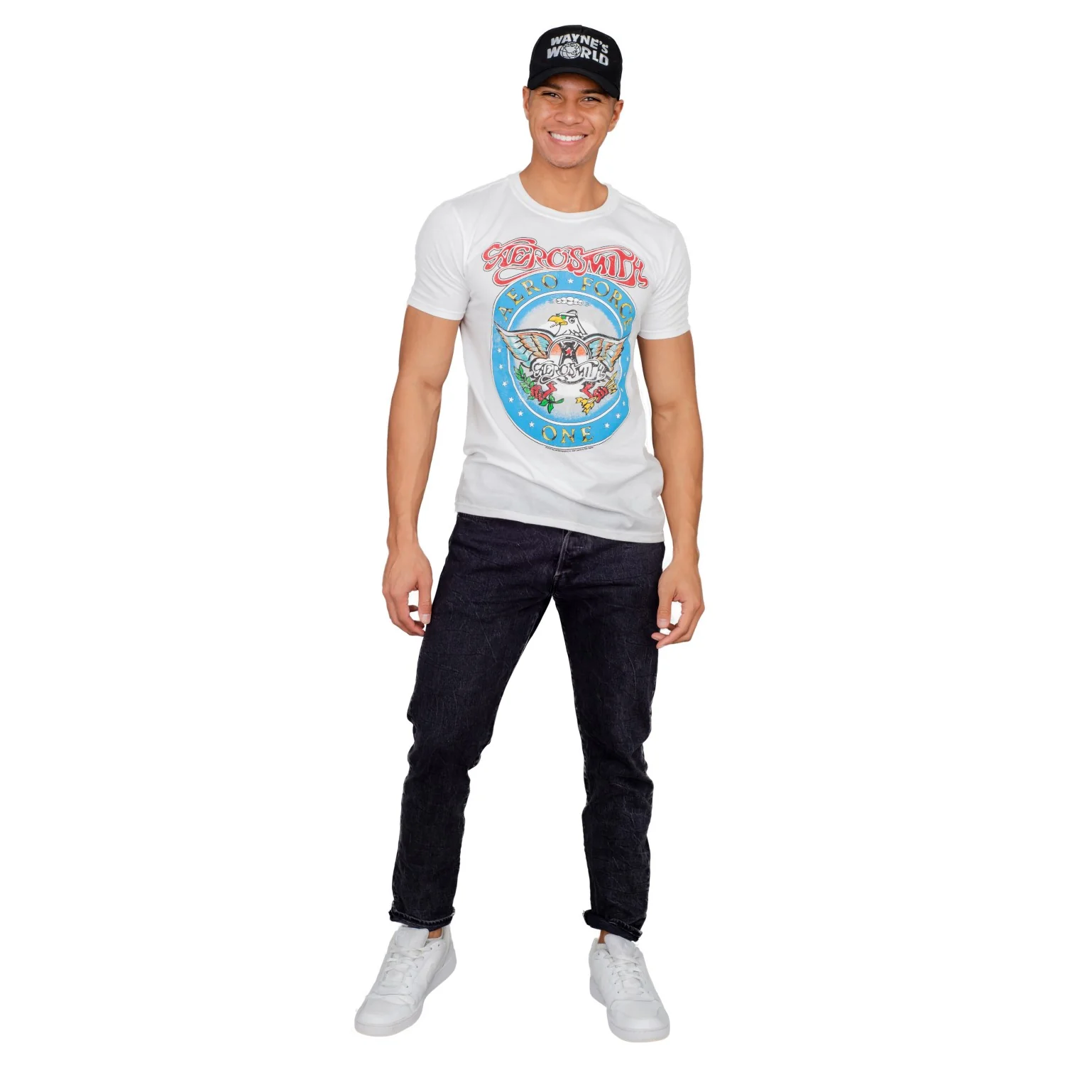 Adult Wayne's World T-shirt/Hat Adult Unisex Halloween Cosplay Costume Set - Image 4