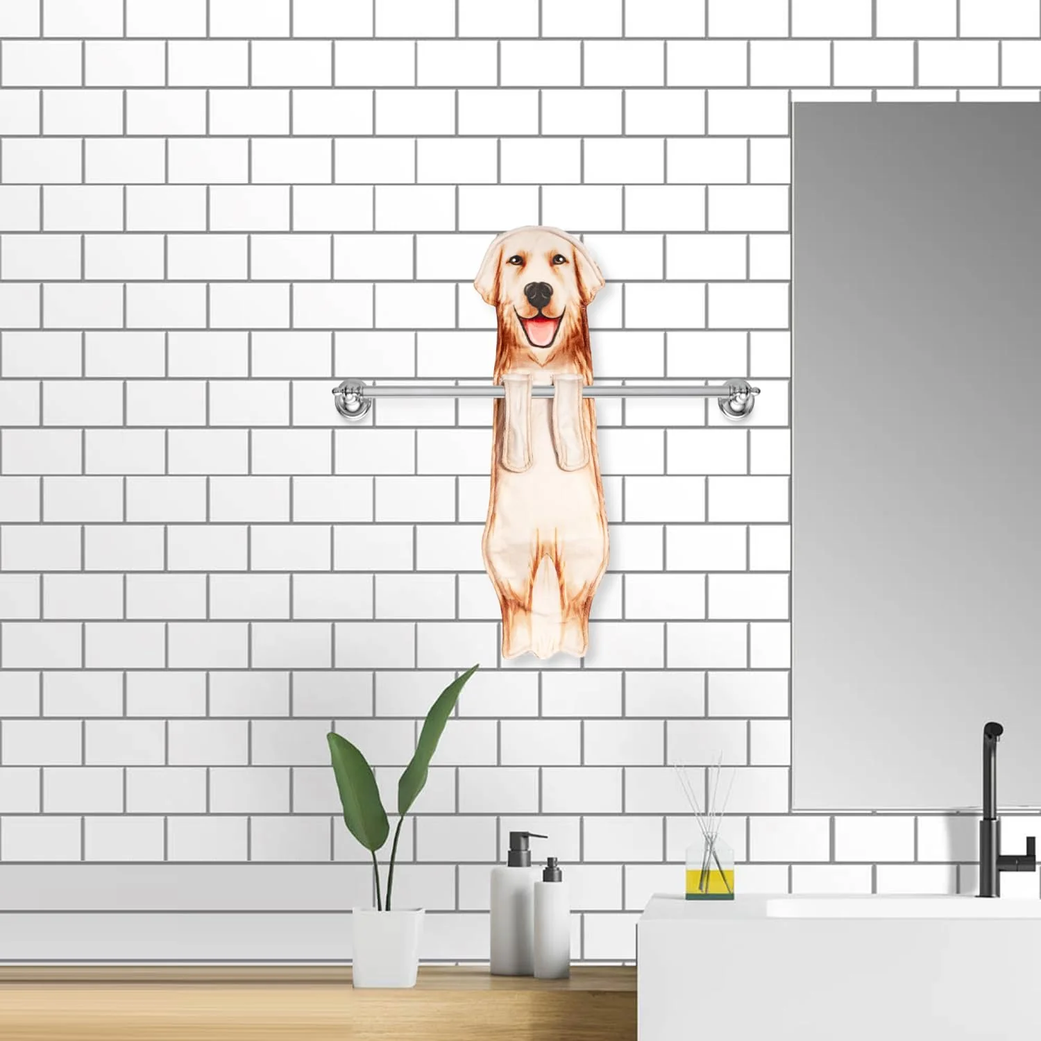 Animal Funny Themed Hanging Hand Towels for Bathroom & Kitchen – Soft Decorative Face Washcloths with 10 Cute Designs - Image 29