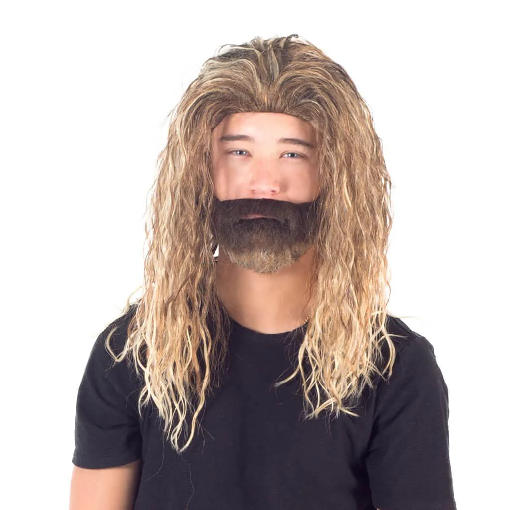 Aquaman Movie Adult Halloween Cosplay Costume Wig and Beard Set