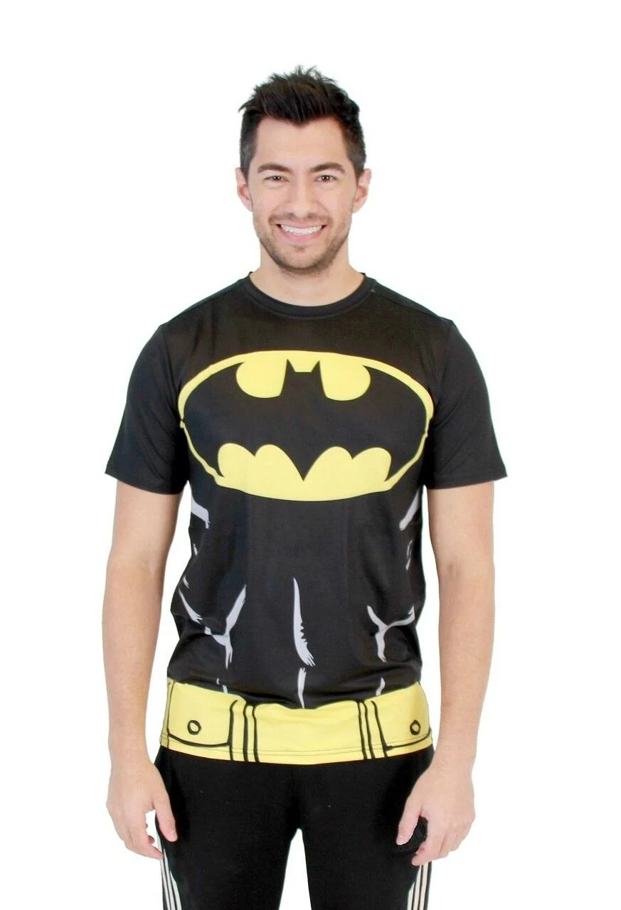 Batman Men's Performance Athletic Halloween Cosplay Costume T-Shirt