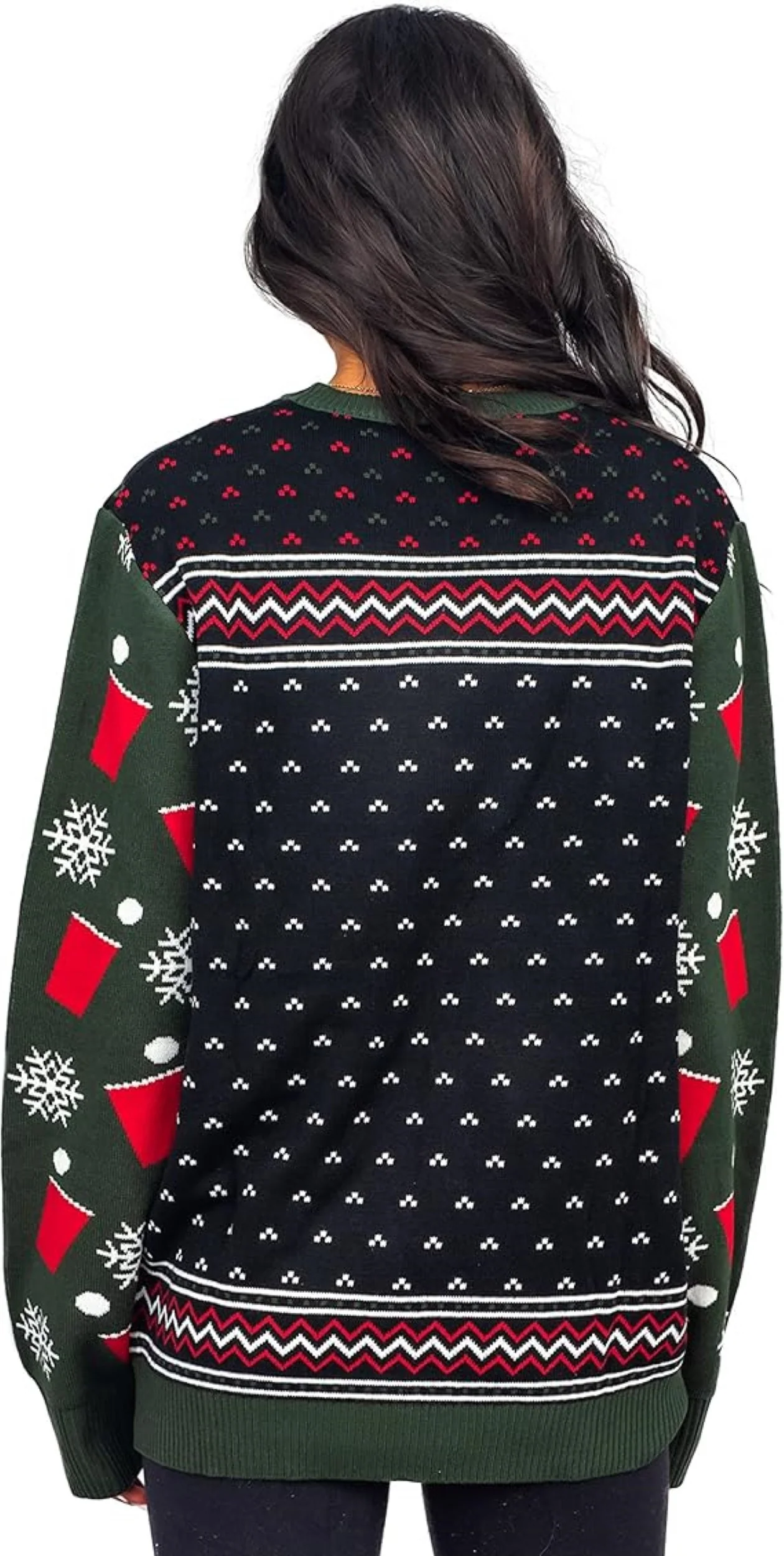 Interactive Adult Unisex Beer Pong 3D Ugly Christmas Party Sweater - Image 2