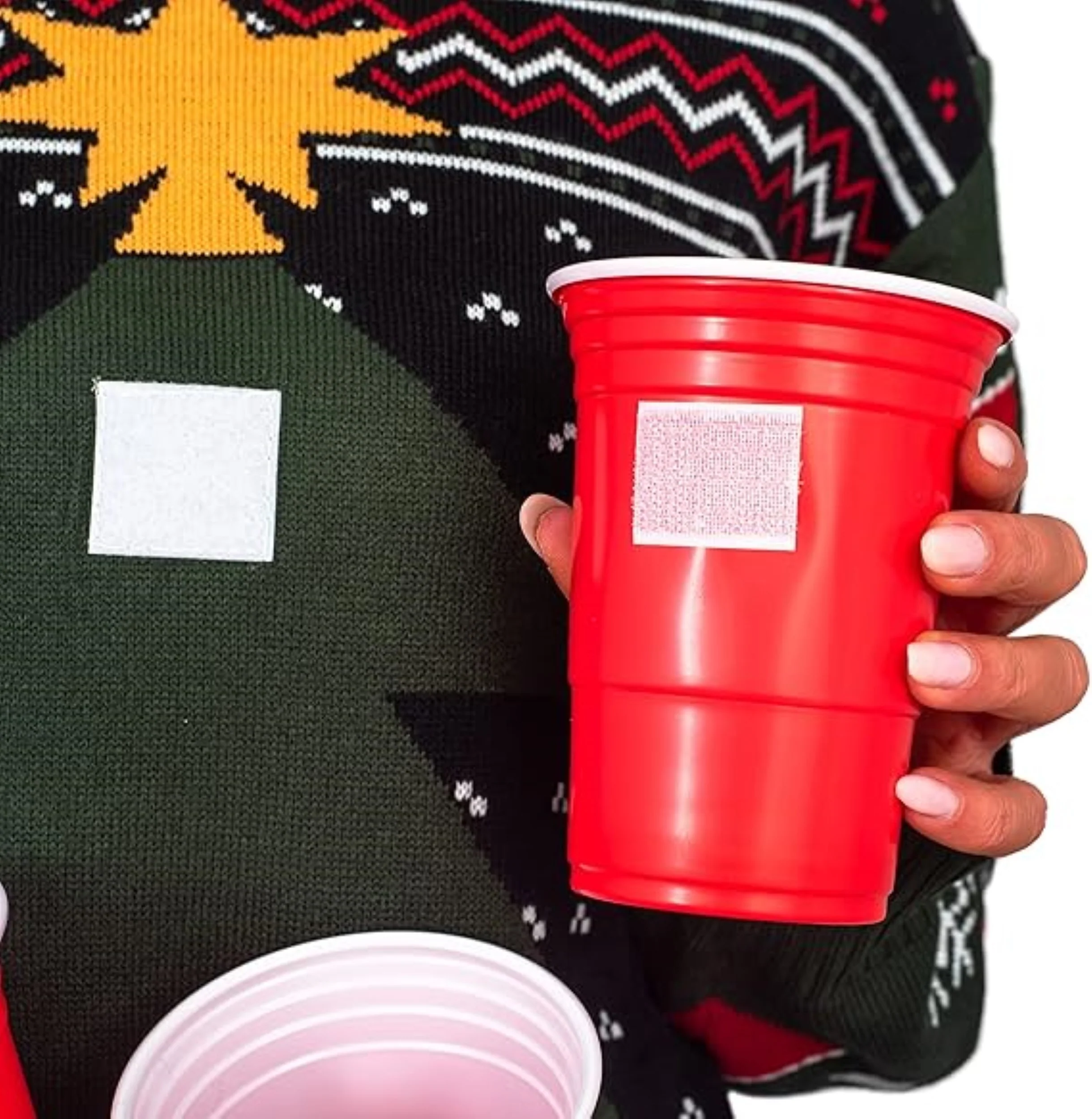 Interactive Adult Unisex Beer Pong 3D Ugly Christmas Party Sweater - Image 5