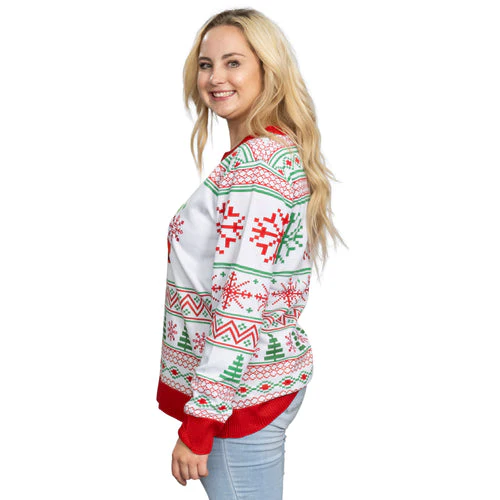 Best Friends Fair Isle Faces South Park Adult Unisex Ugly Christmas Sweater - Image 4