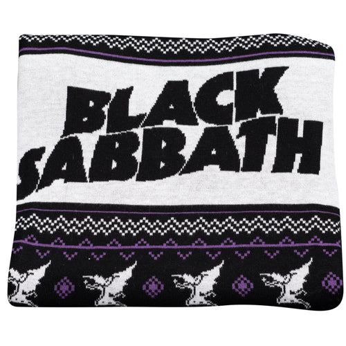 Black Sabbath Unisex Flying Demon Logo Ugly Christmas Sweater - Image 8