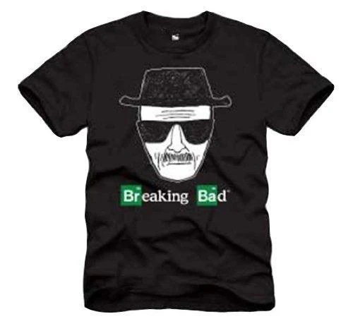 Breaking Bad Walter White Heisenberg Adult Unisex Black T-shirt