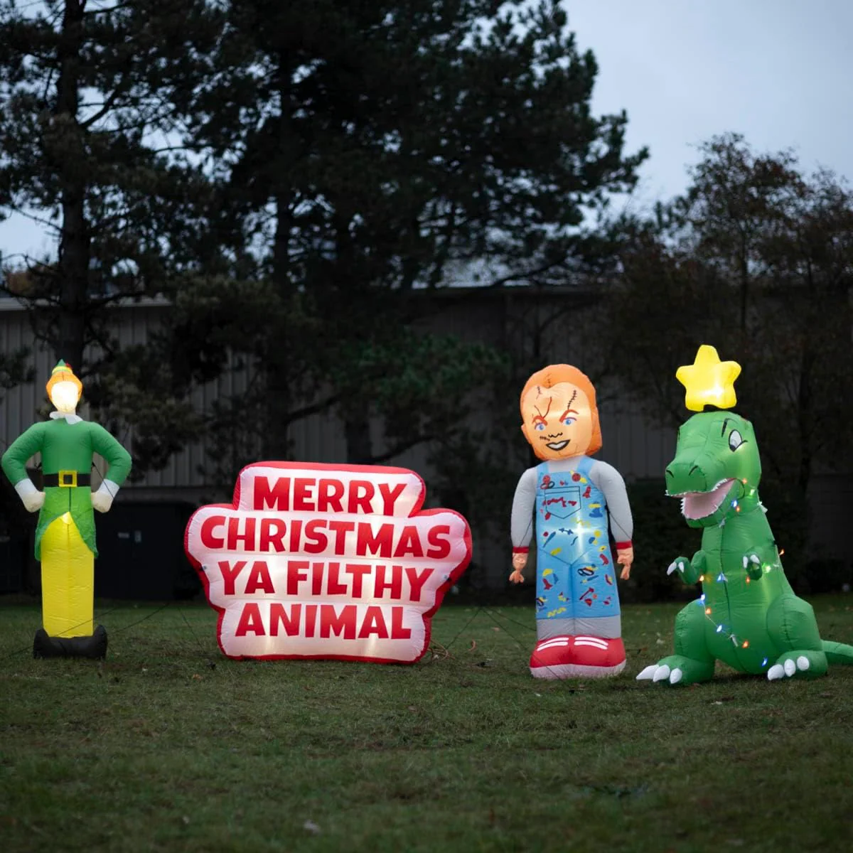 Buddy The Elf Indoor/Outdoor Xmas Light Up Inflated Yard Holiday Decoration - Image 7