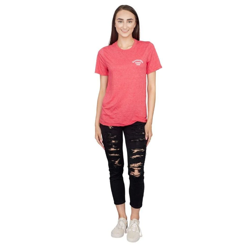 Caddyshack Bushwood Country Club Heather Red Adult Unisex T-shirt - Image 4