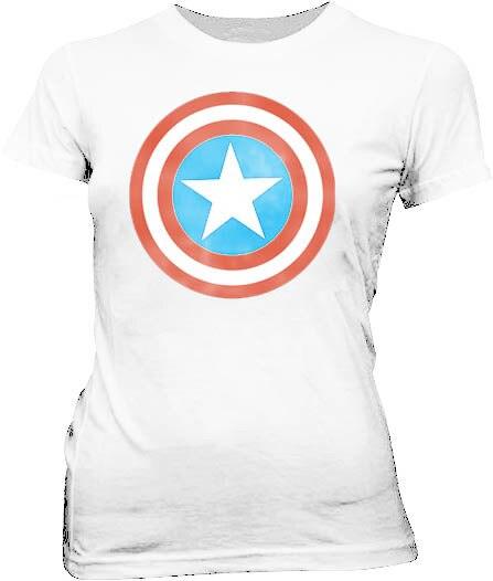 Captain America Distressed Icon Juniors/Women's T-shirt