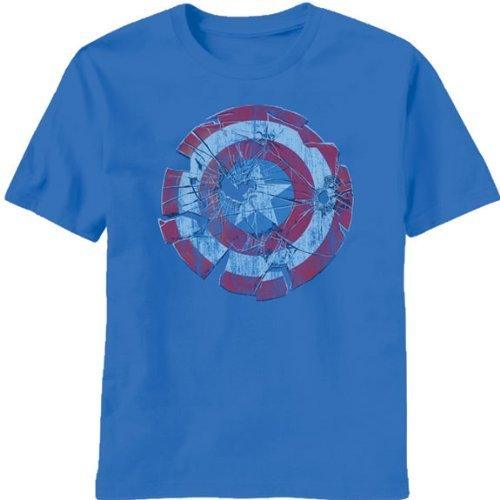 Captain America Glass Shield Shatter Adult Unisex Gift Idea T-shirt