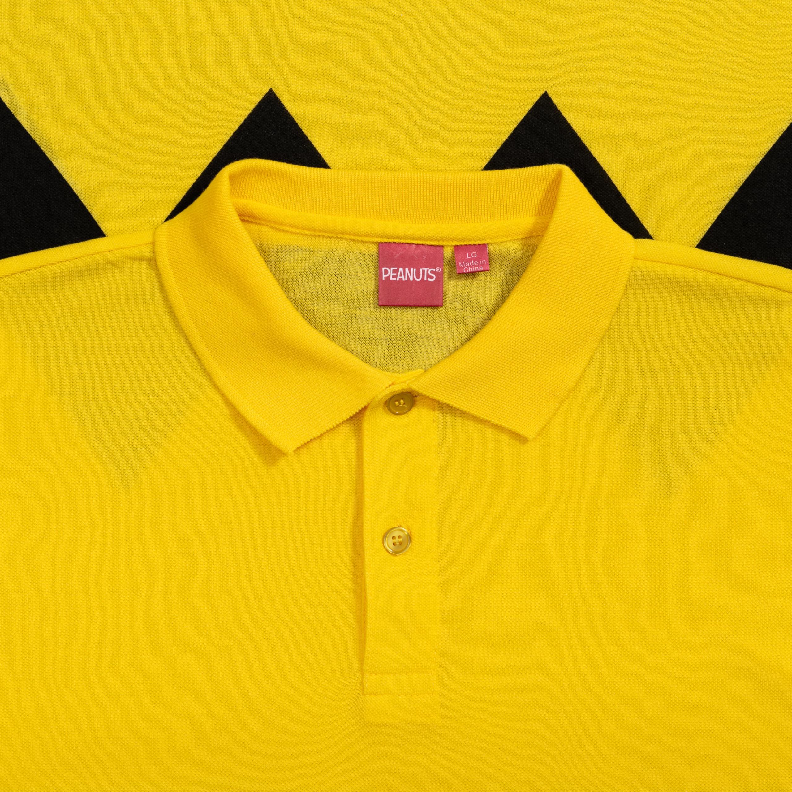 Charlie Yellow Polo Button Up Adult Unisex Halloween Cosplay Costume T-Shirt - Image 9