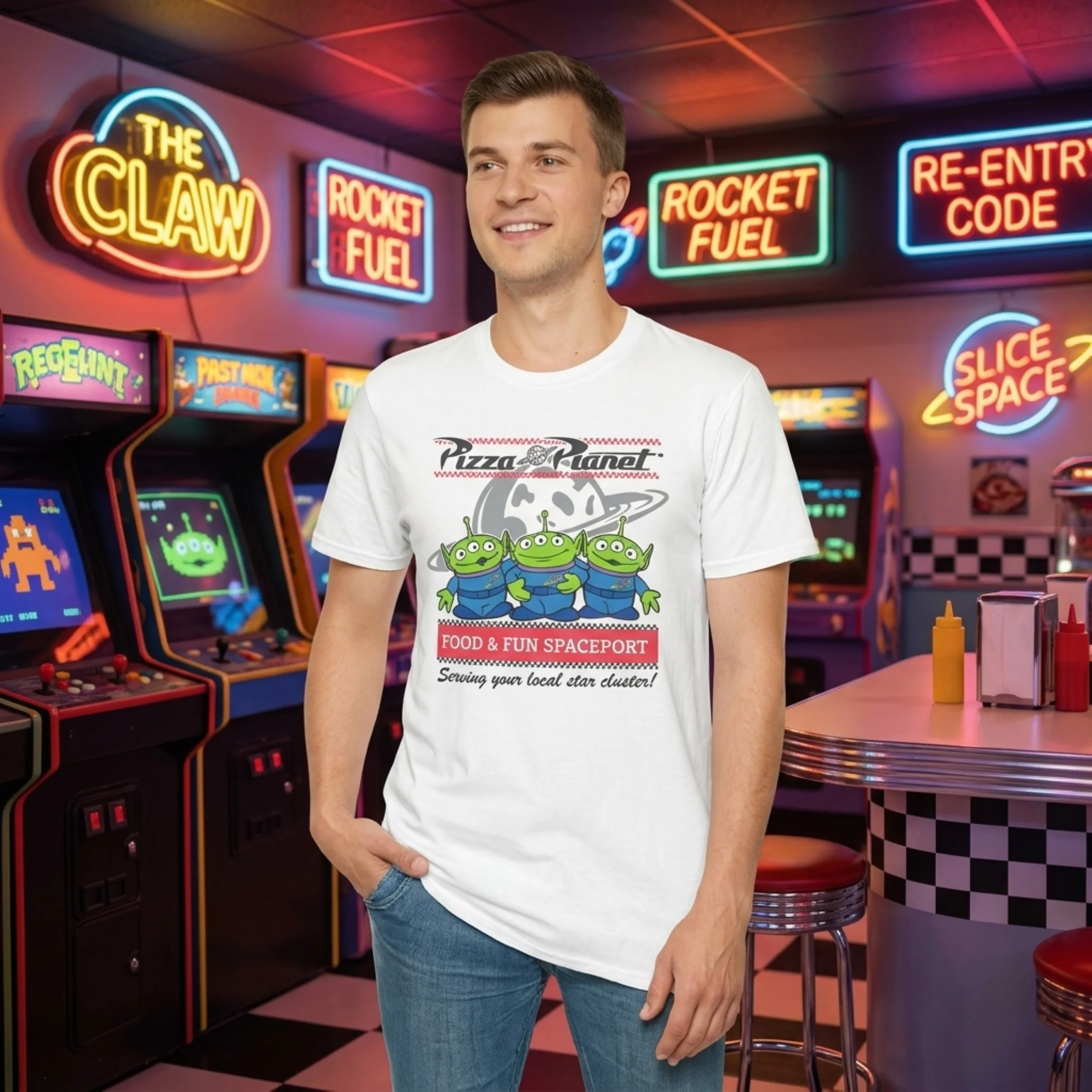 Disney Toy Story Pizza Planet Alien Adult Unisex Cosplay T-Shirt - Image 2