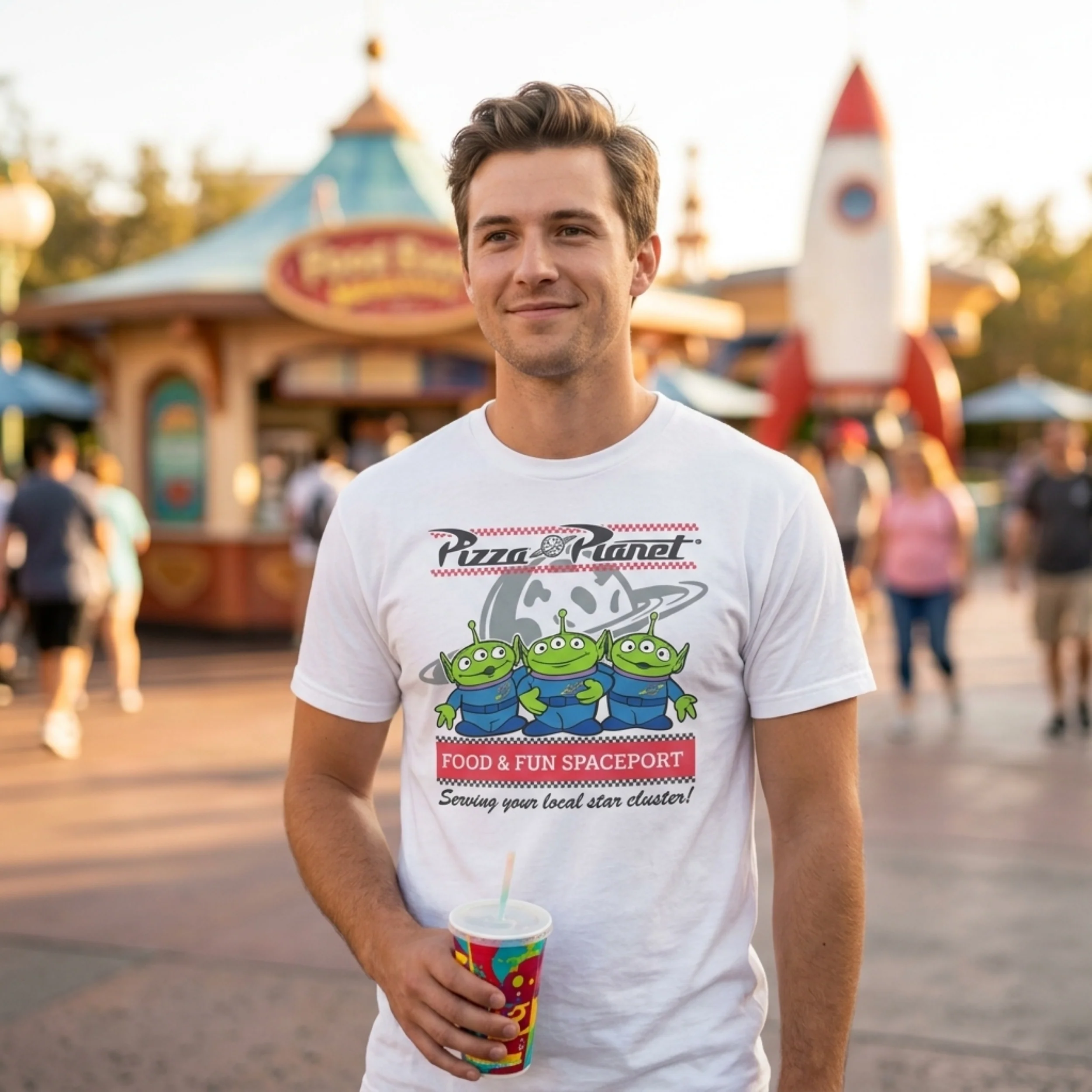 Disney Toy Story Pizza Planet Alien Adult Unisex Cosplay T-Shirt - Image 7