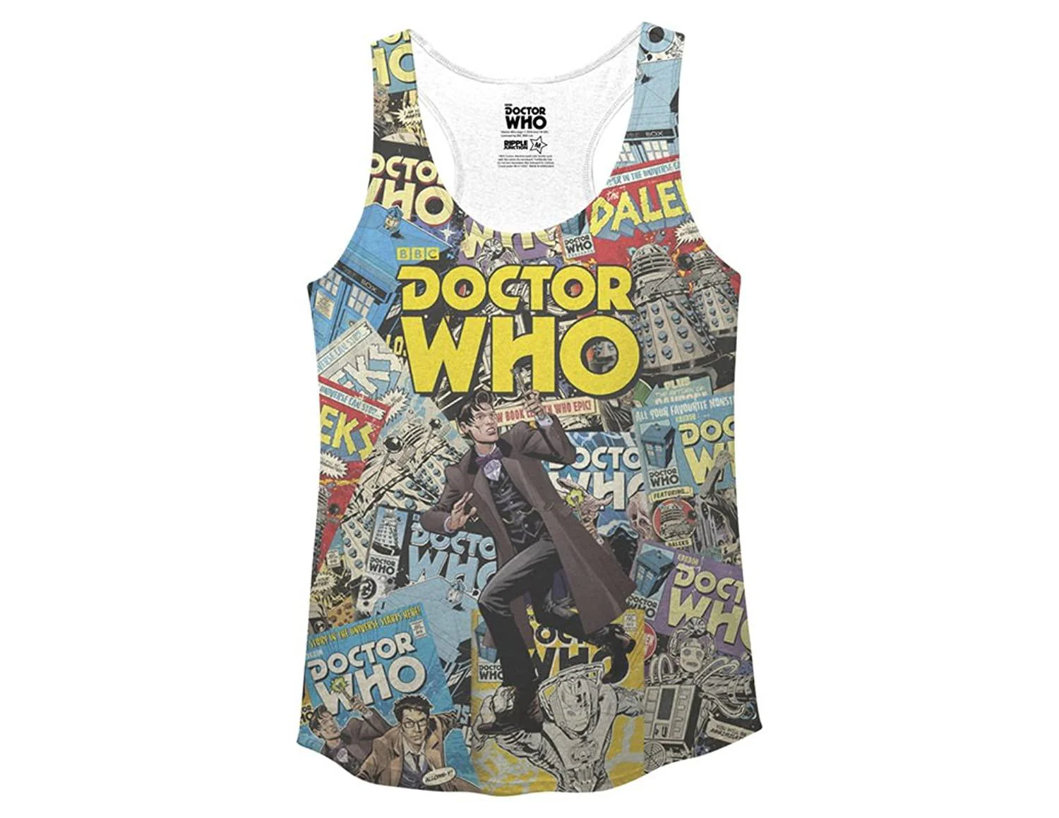 Doctor Who Comic Covers Racerback Tank - Image 3