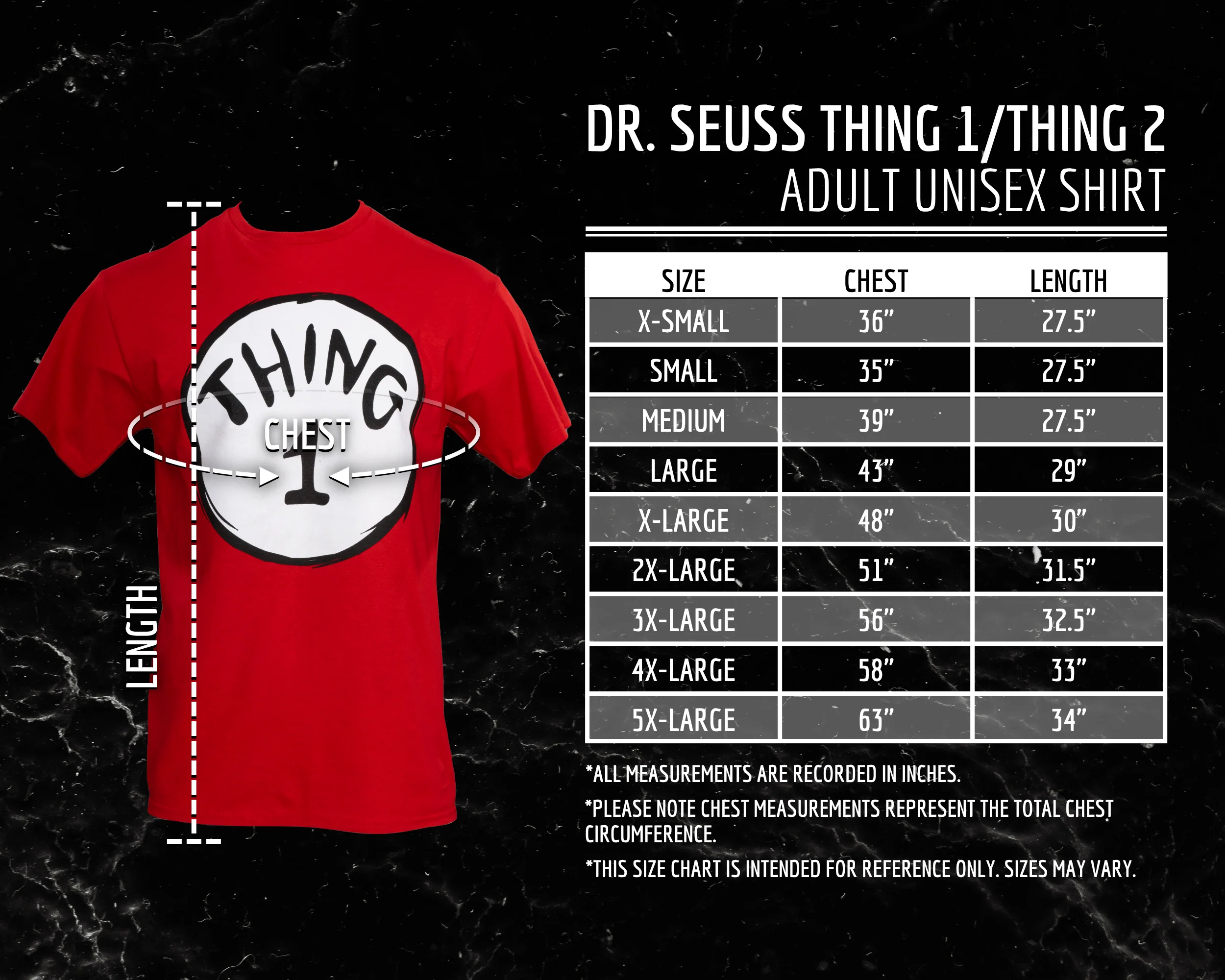 Dr Seuss Thing 1 Adult Short Sleeves Red T-Shirt - Image 7