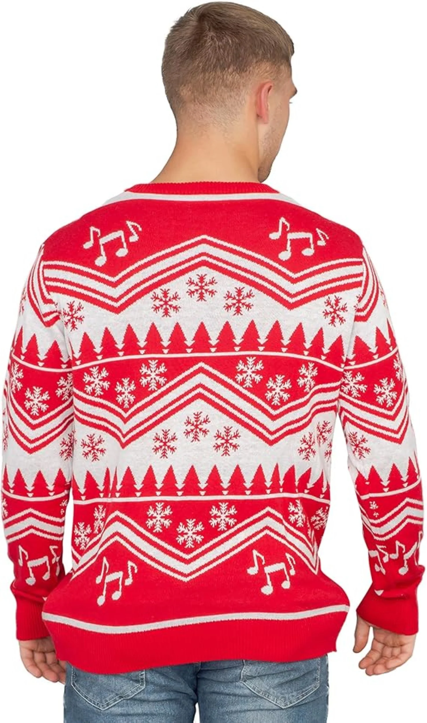 Little Drummer Flappy 3D Animated Adult Unisex Ugly Christmas Sweater - Image 4