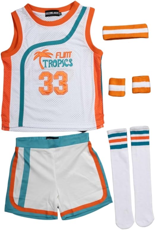 Flint Tropics Kids Unisex Basketball Halloween Cosplay Complete Set - Image 3
