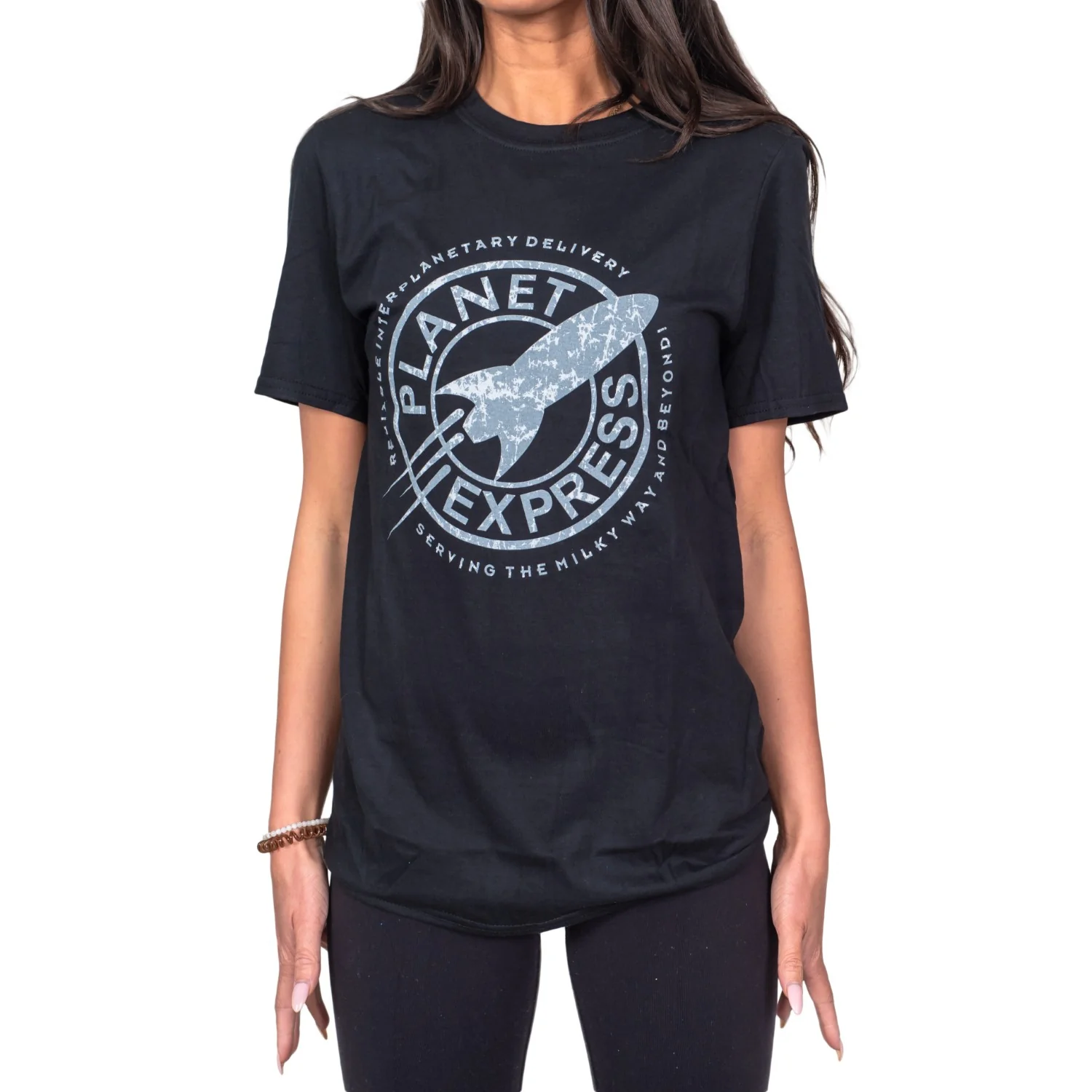 Futurama Faded Planet Express Adult Unisex Halloween Cosplay T-shirt - Image 4