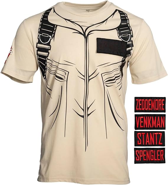 Ghostbusters Costume T-Shirt with Four Interchangeable Name Patches - Image 2