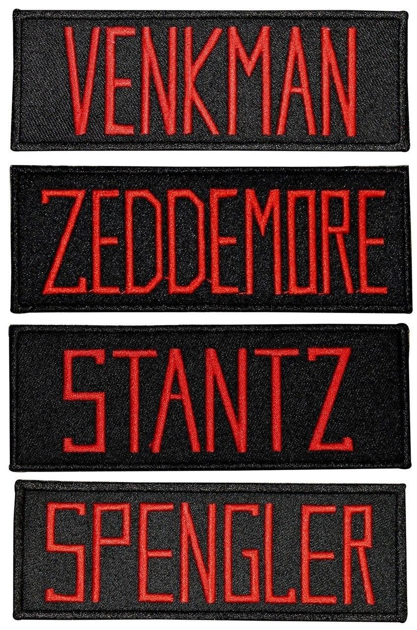 Ghostbusters (Set of 4) Name Tag Halloween Cosplay Costume Embroidered Patches
