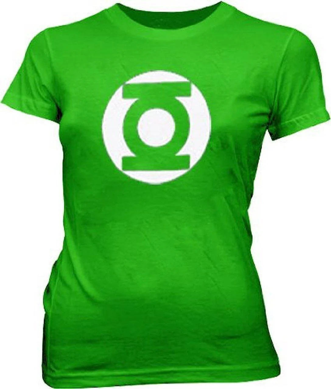 Green Lantern Logo Kelly Green Juniors/Women's Retro 1970s Costume T-shirt