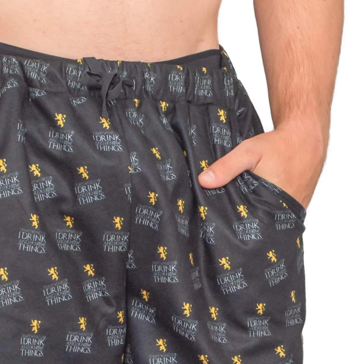 GOT I Drink and I Know Things Adult Unisex Funny Lounge Pants Pajamas - Image 4