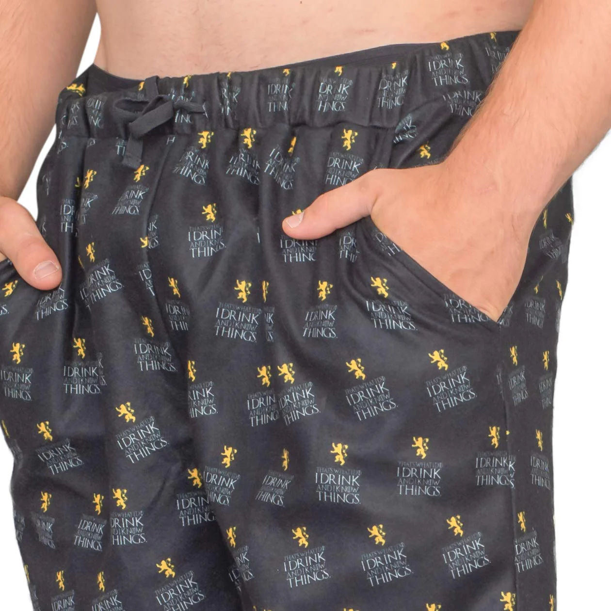 GOT I Drink and I Know Things Adult Unisex Funny Lounge Pants Pajamas - Image 6