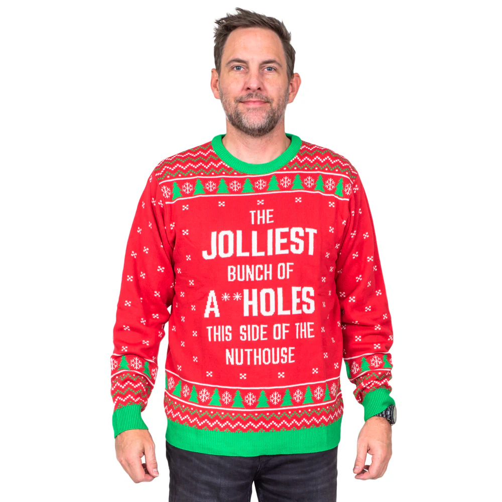 Jolliest Bunch Nuthouse Ugly Christmas Sweater