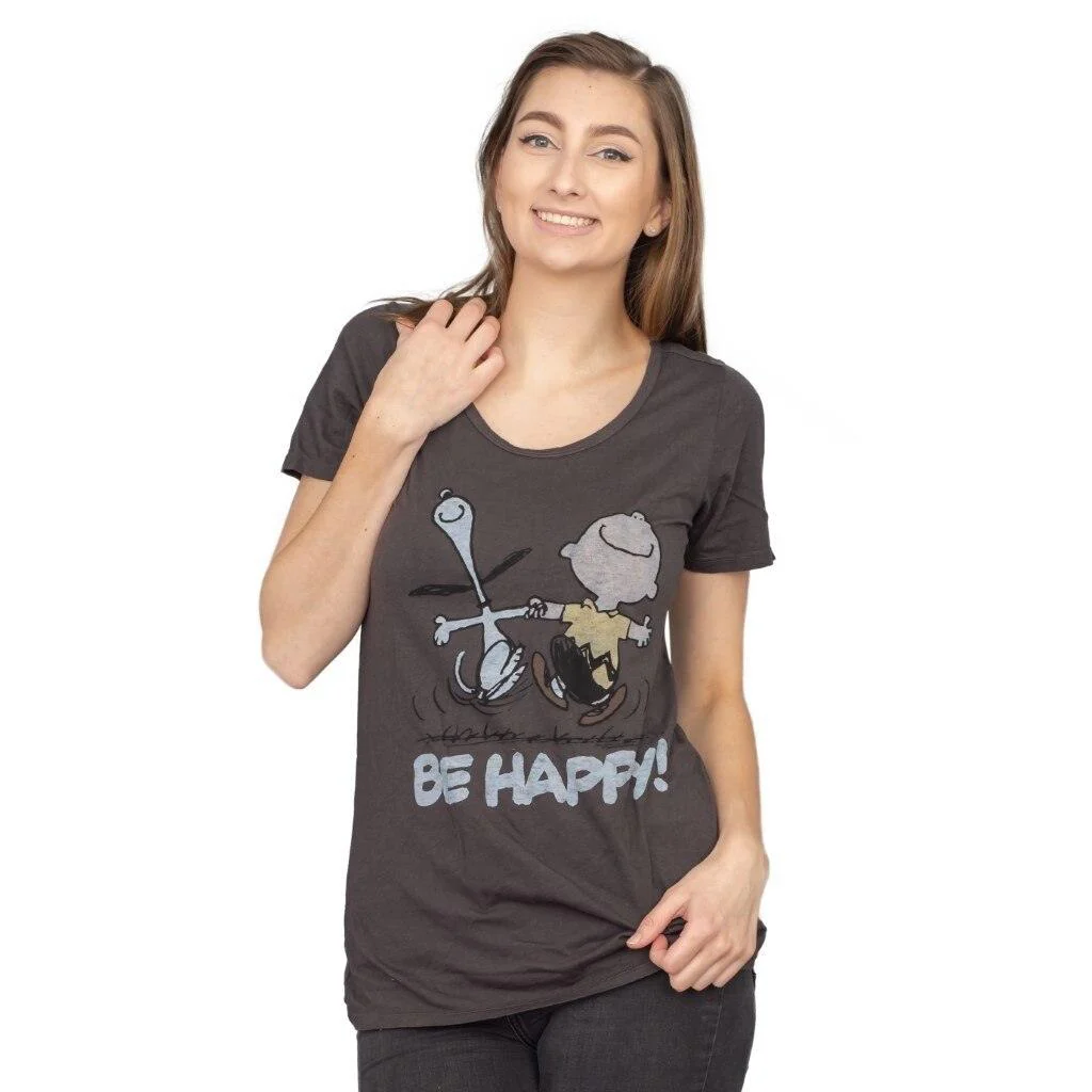Junk Food Peanuts Be Happy T-Shirt - Image 4