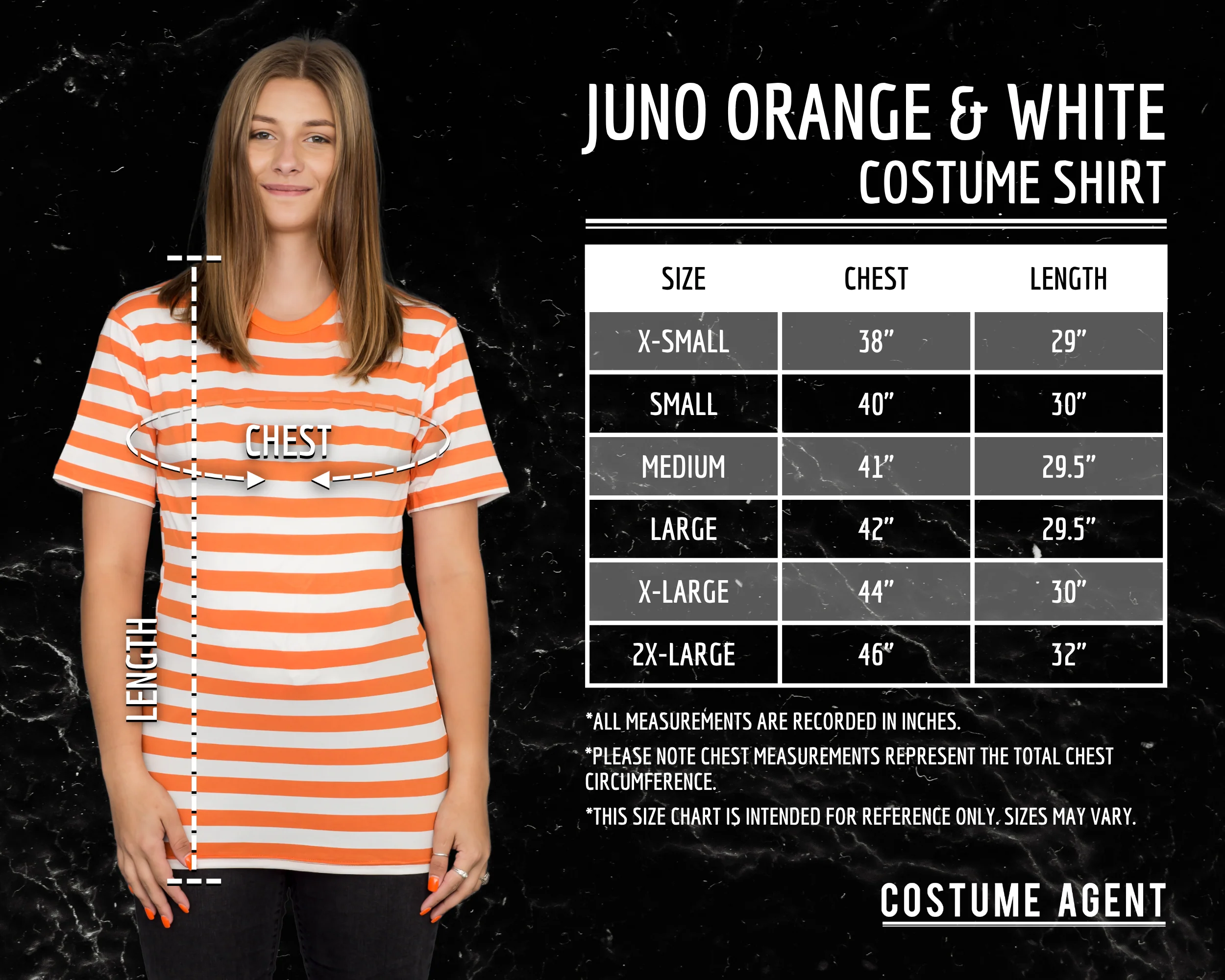 Juno Movie Character Orange/White Pregnant Halloween Cosplay Costume T-Shirt - Image 2