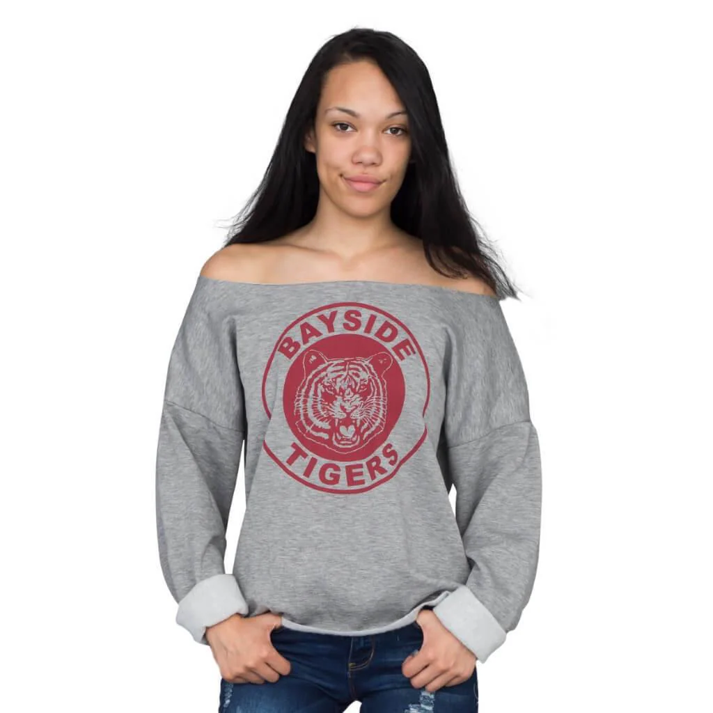 Kelly Kapowski Bayside Tigers Off the Shoulder Replica Cosplay Costume Sweatshirt
