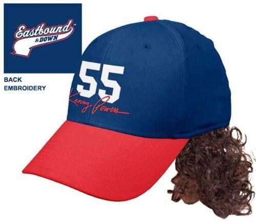 Kenny Powers 55 Baseball Cap Hat With Mullet Wig Halloween Cosplay Costume Accessory