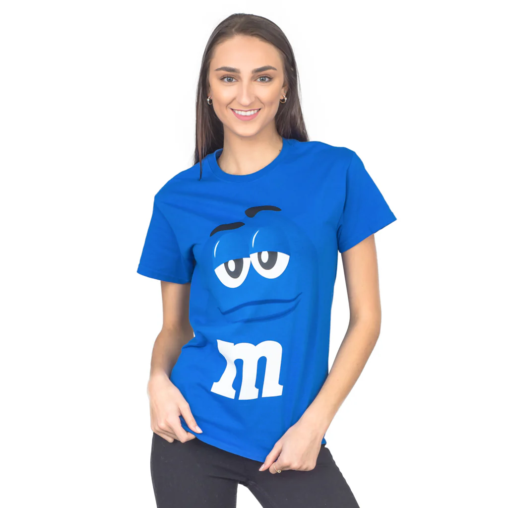 M&M's Candy Silly Character Face Adult Unisex 1980s T-Shirt - Image 6
