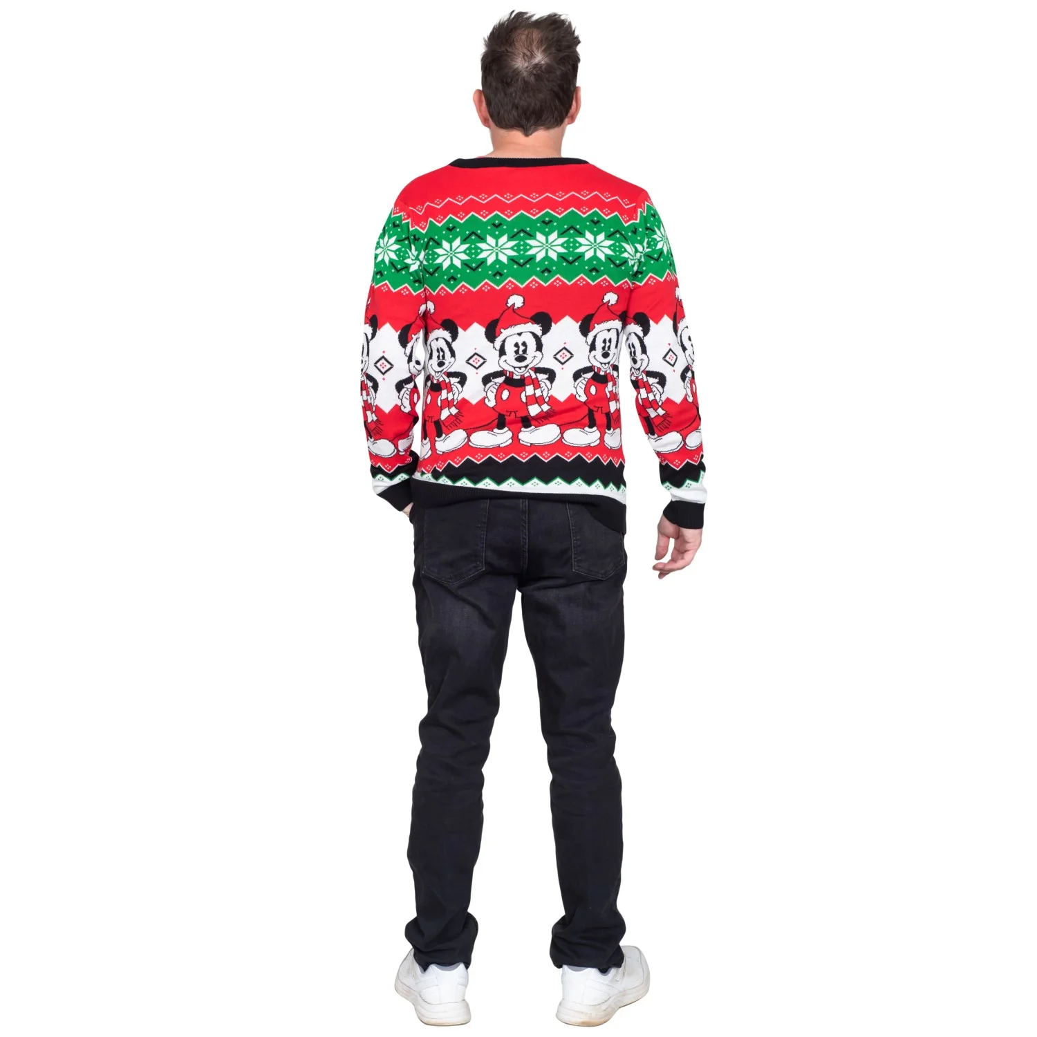 Mickey Mouse Santa Hat Cardigan Ugly Christmas Sweater - Image 4