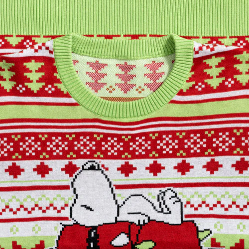 Peanuts Snoopy Dog House Adult Unisex Ugly Christmas Sweater - Image 4