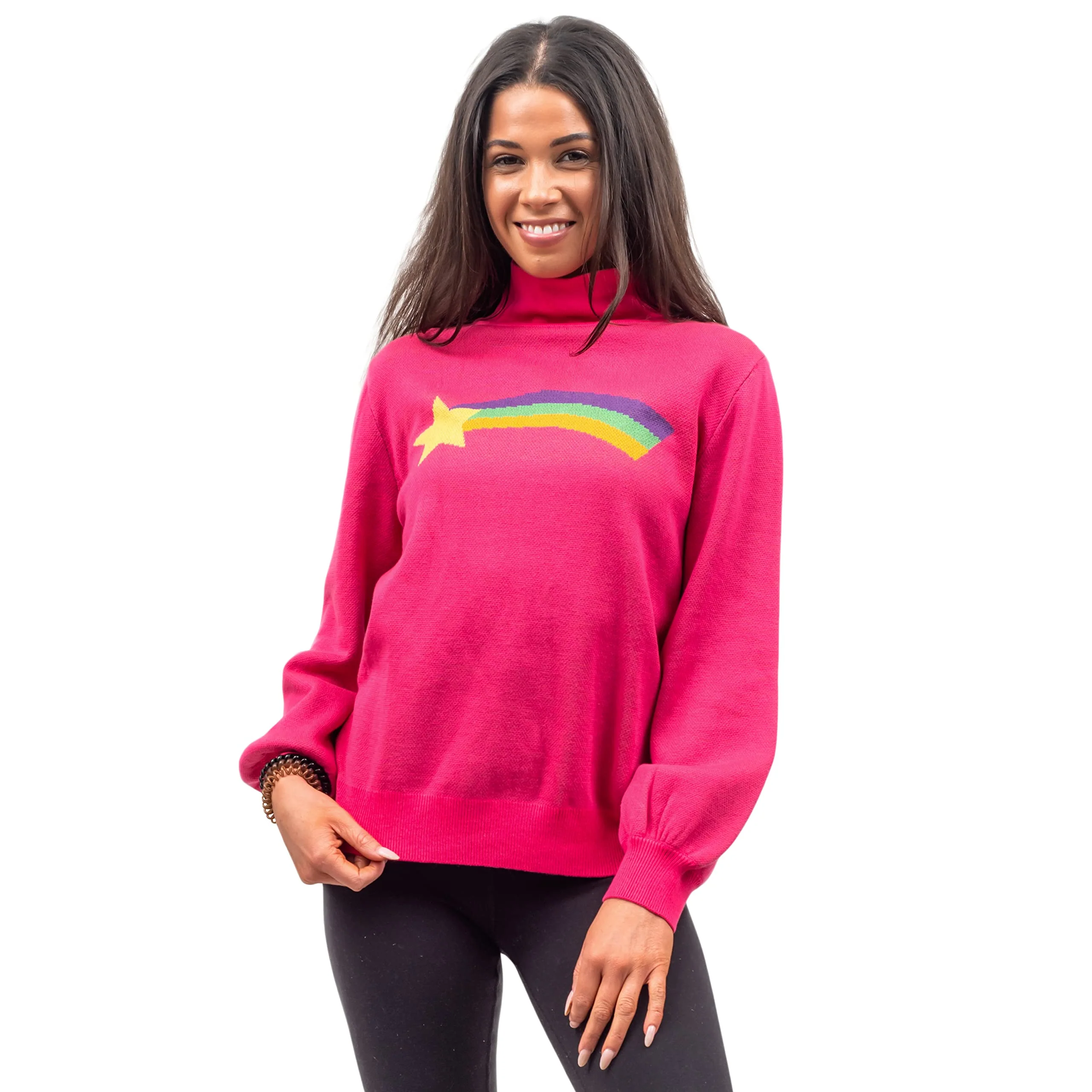 Rainbow Star Pink Pines Cartoon Sweater Halloween Costume Cosplay - Image 2