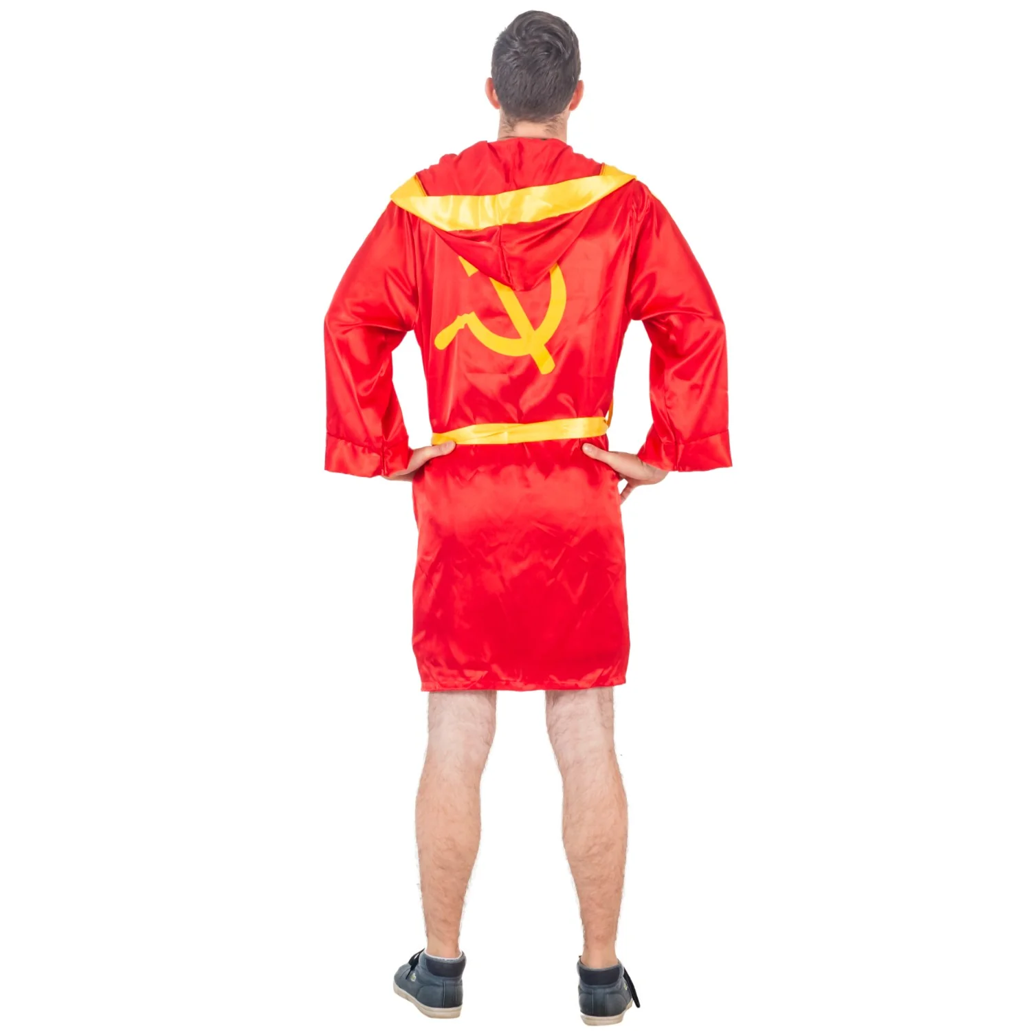 Red Ivan Drago Satin Robe and Short Set - Image 3