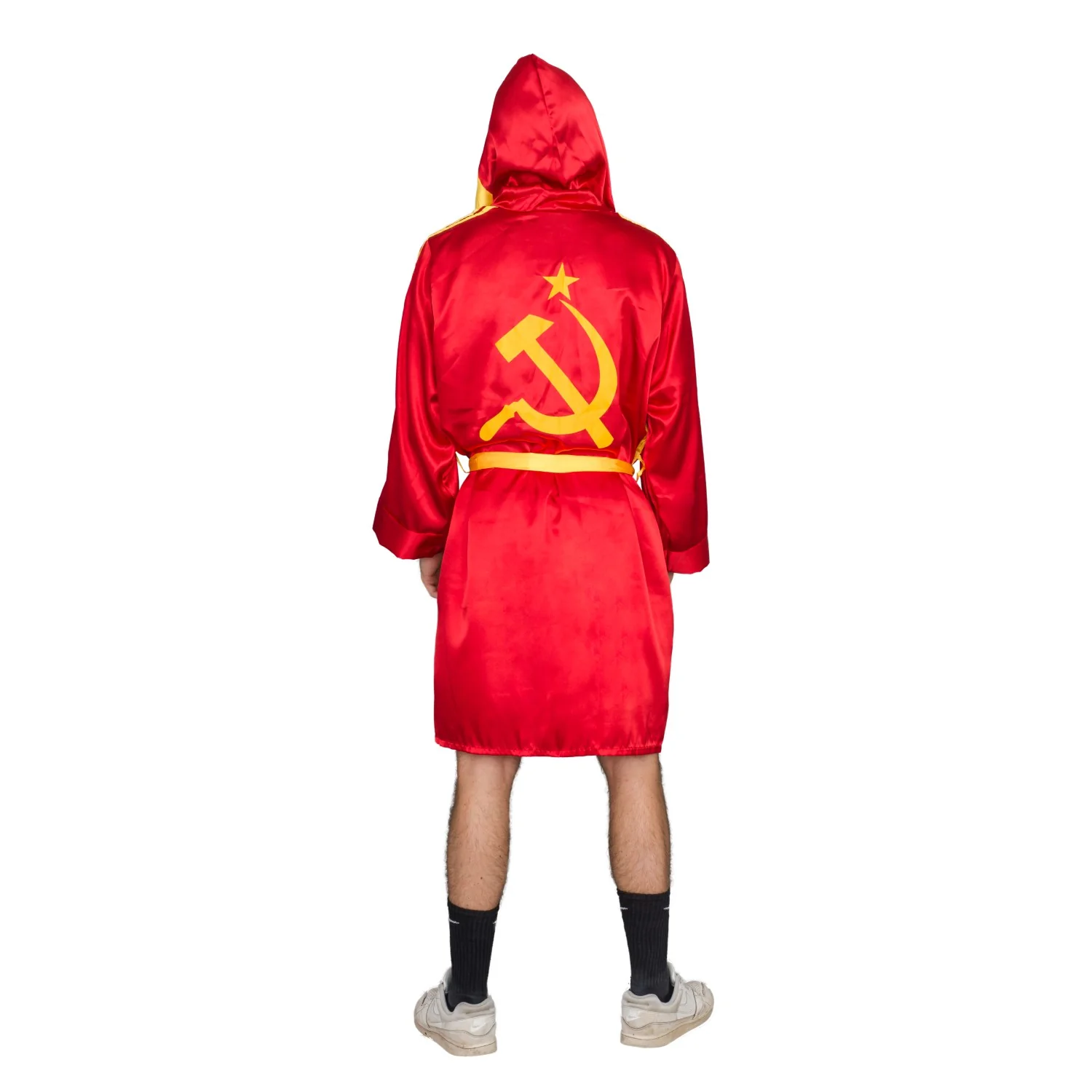 Red Ivan Drago Satin Robe and Short Set - Image 4
