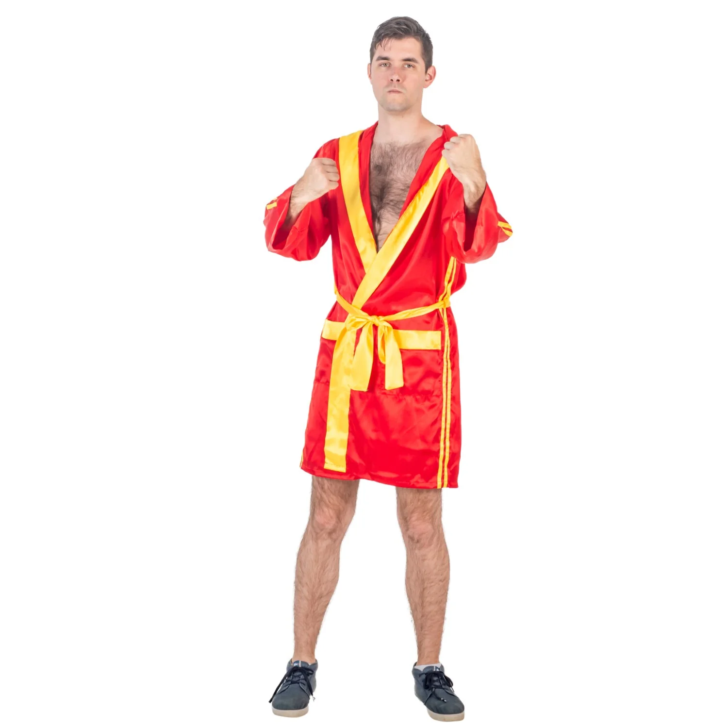 Red Ivan Drago Satin Robe and Short Set - Image 5