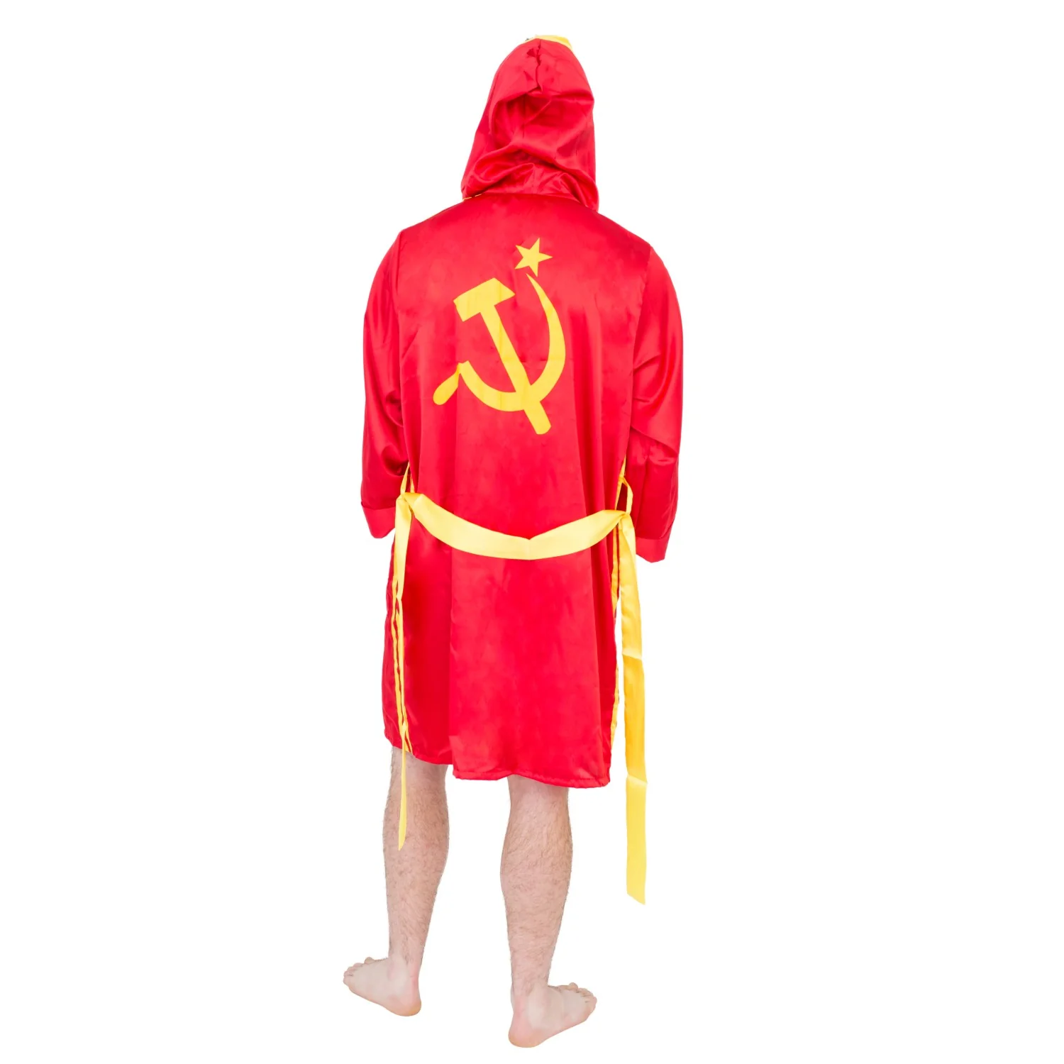 Red Ivan Drago Satin Robe and Short Set - Image 7