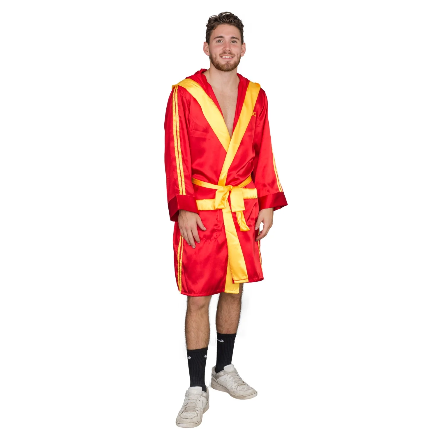 Red Ivan Drago Satin Robe and Short Set - Image 8