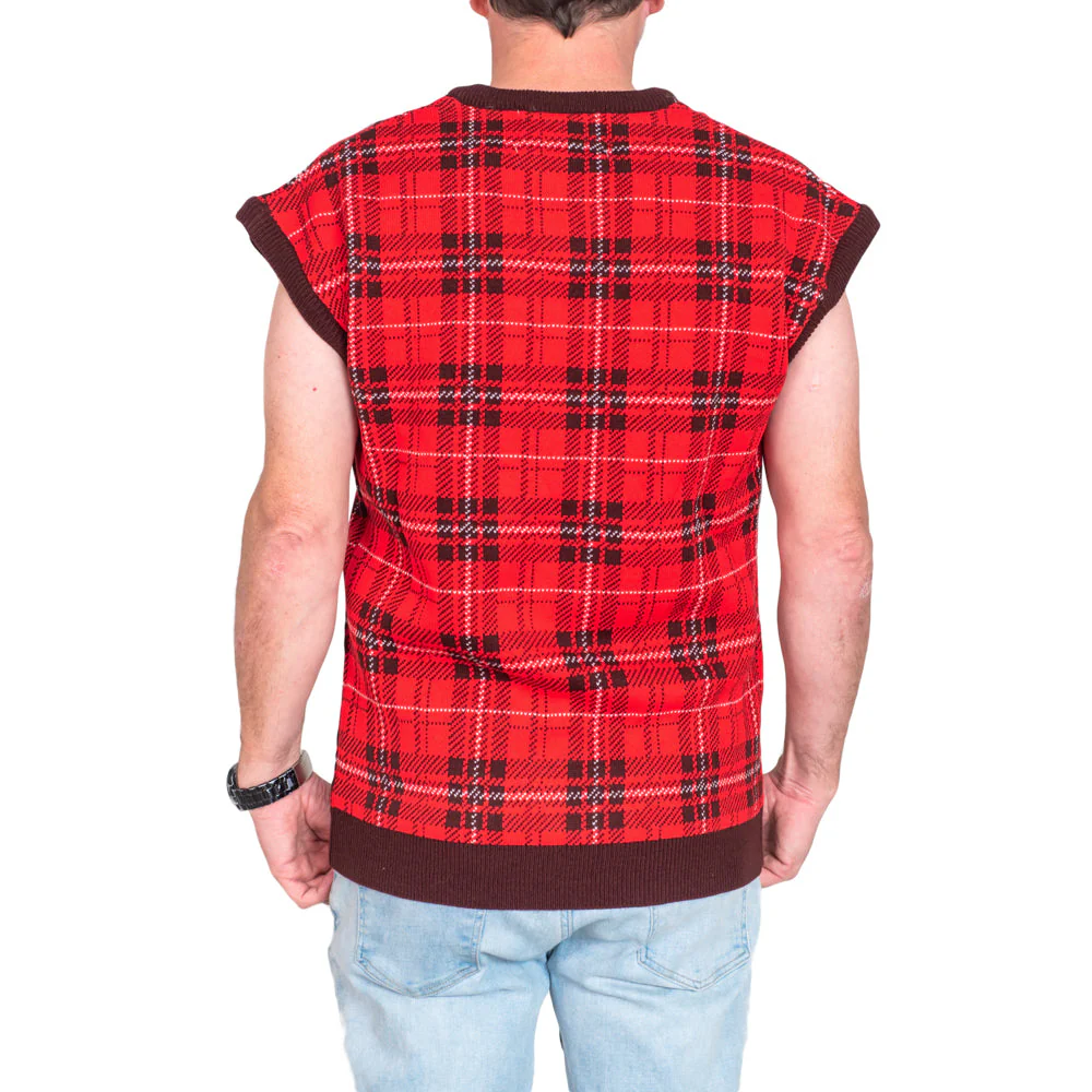 Removeable Sleeves Reindeer Antlers and Nose Ugly Christmas Sweater Vest - Image 5
