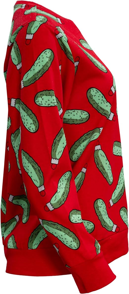 Rick and Morty Pickle Youth Unisex Red Sweatshirt - Image 4