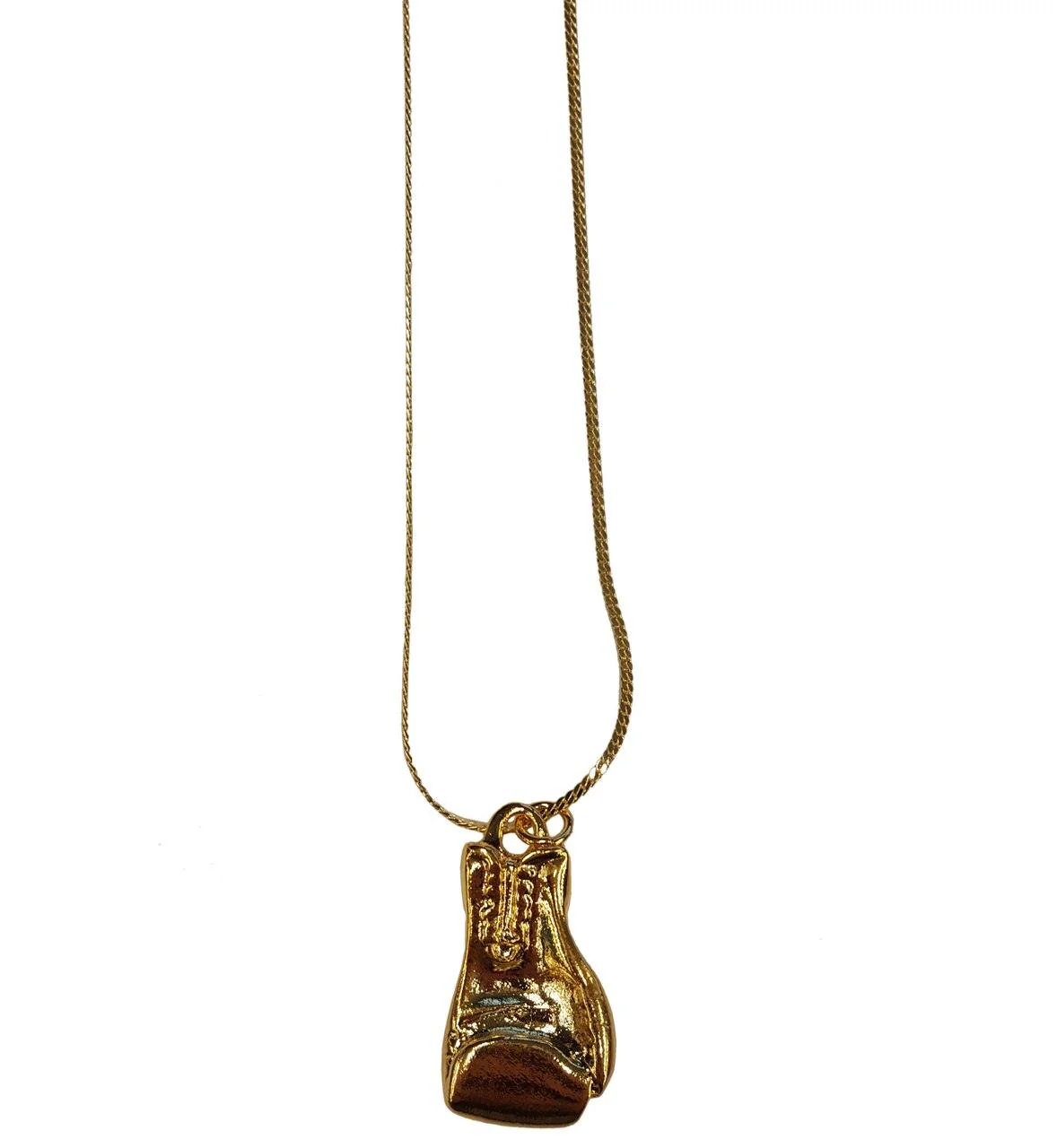Rocky Movie Character Replica Golden Glove Pendant 18 inch Necklace - Image 3