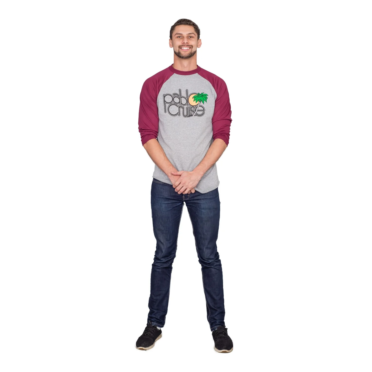 Step Bros Pablo Cruise Adult Unisex Replica Raglan Halloween Cosplay Costume T-Shirt - Image 3