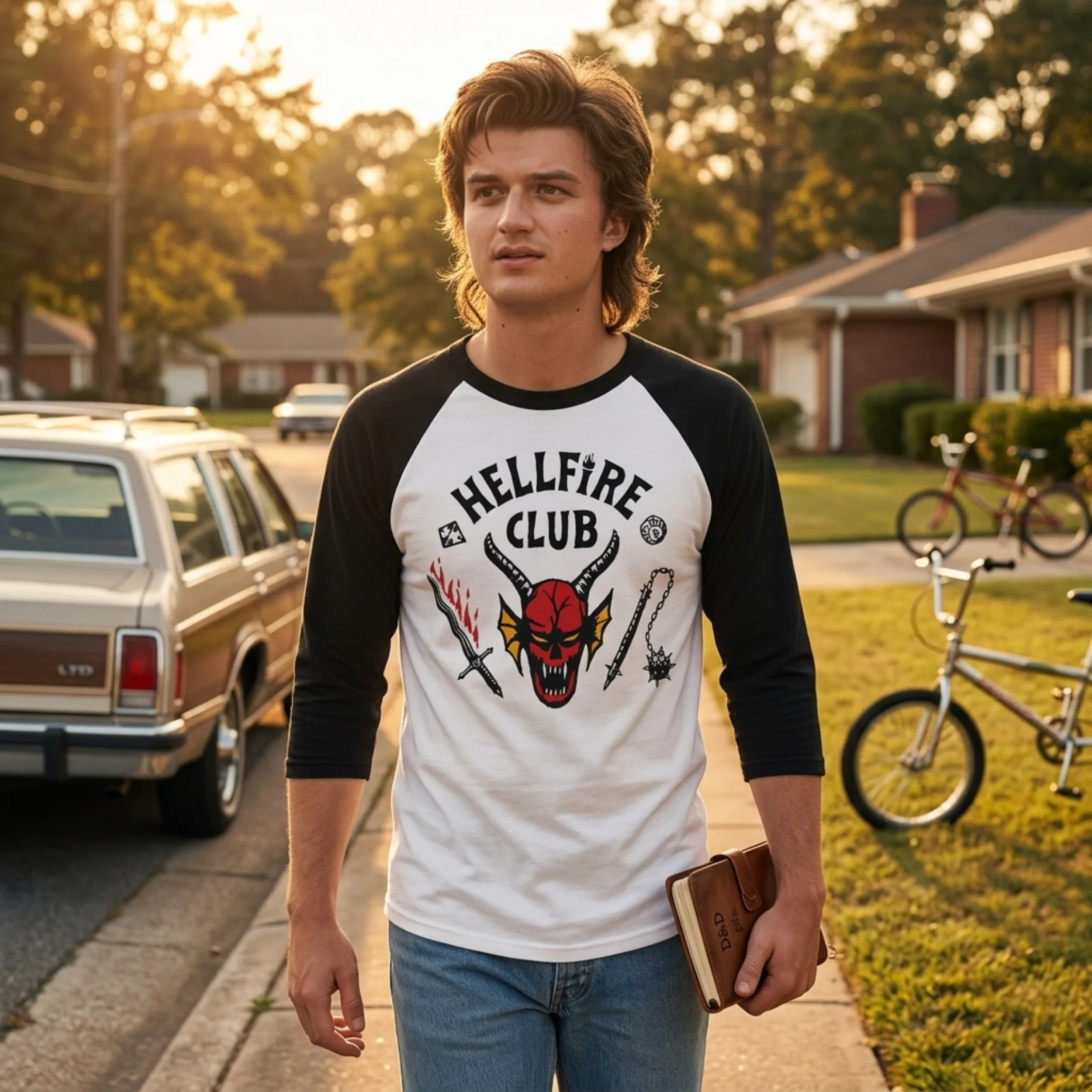 Stranger Things Hellfire Club Replica TV Series Adult Unisex Halloween Cosplay Costume T-Shirt - Image 4