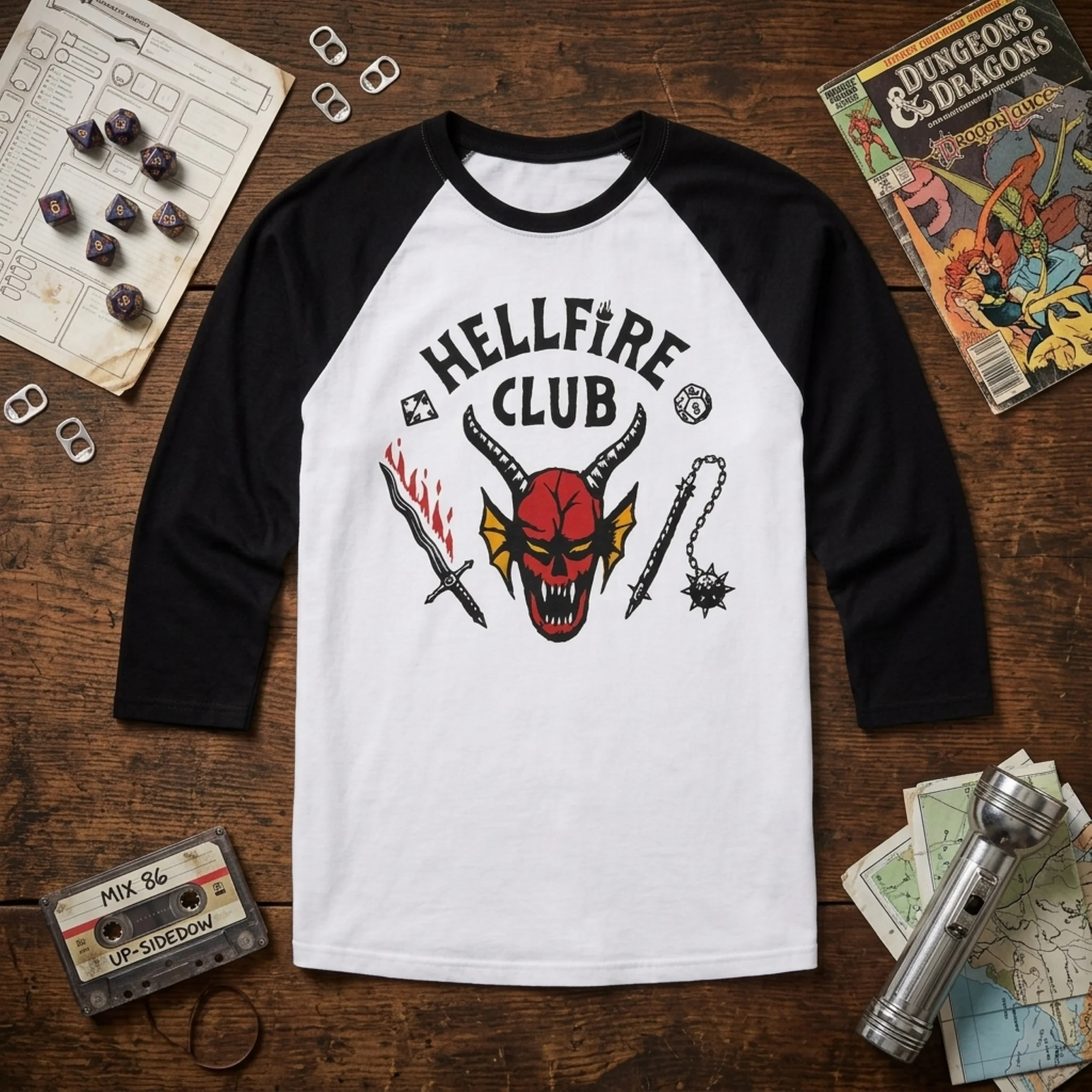 Stranger Things Hellfire Club Replica TV Series Adult Unisex Halloween Cosplay Costume T-Shirt - Image 6