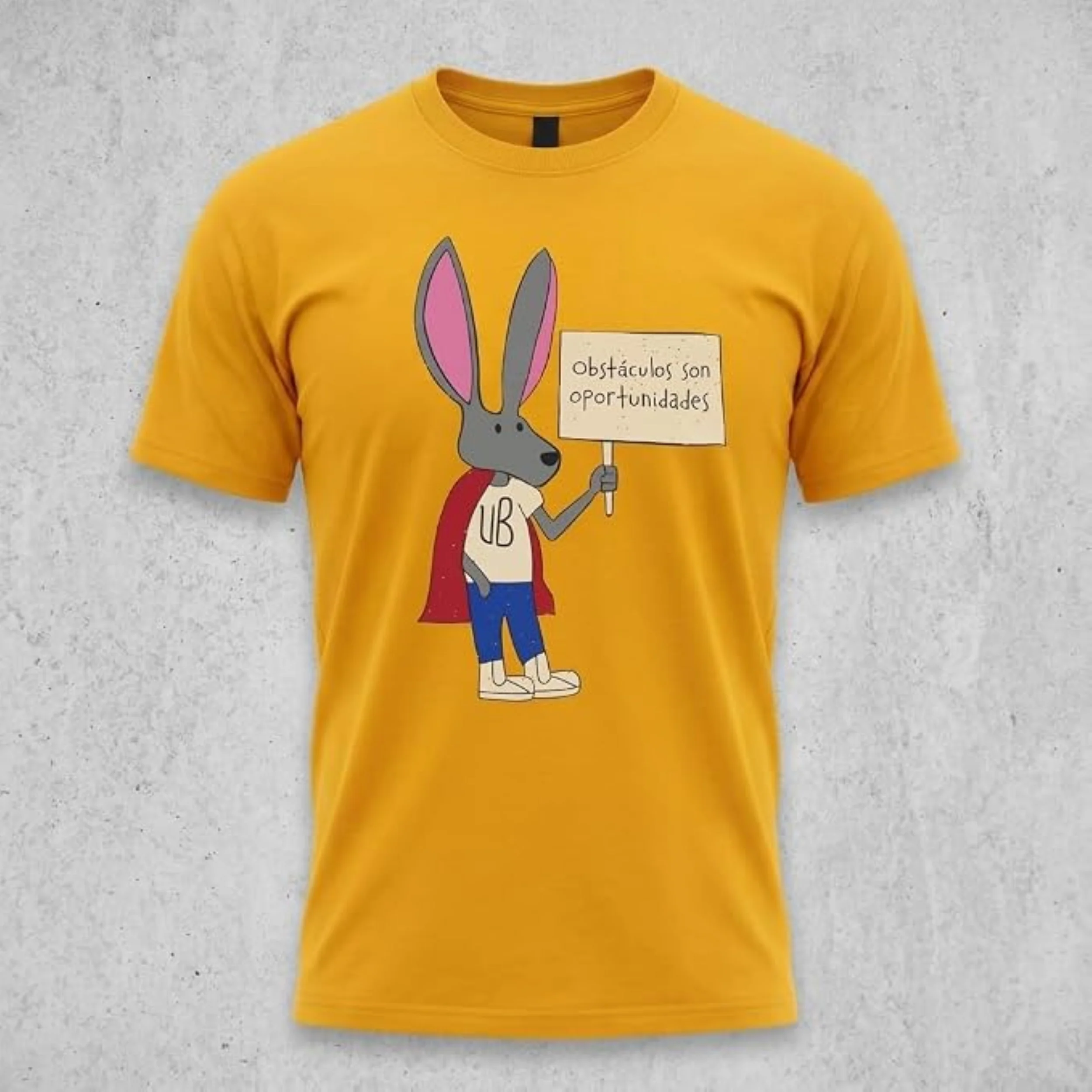 Superhero Bunny Halloween Costume T-Shirts for Adults Obstáculos Son Oportunidades Graphic Tee - Image 6