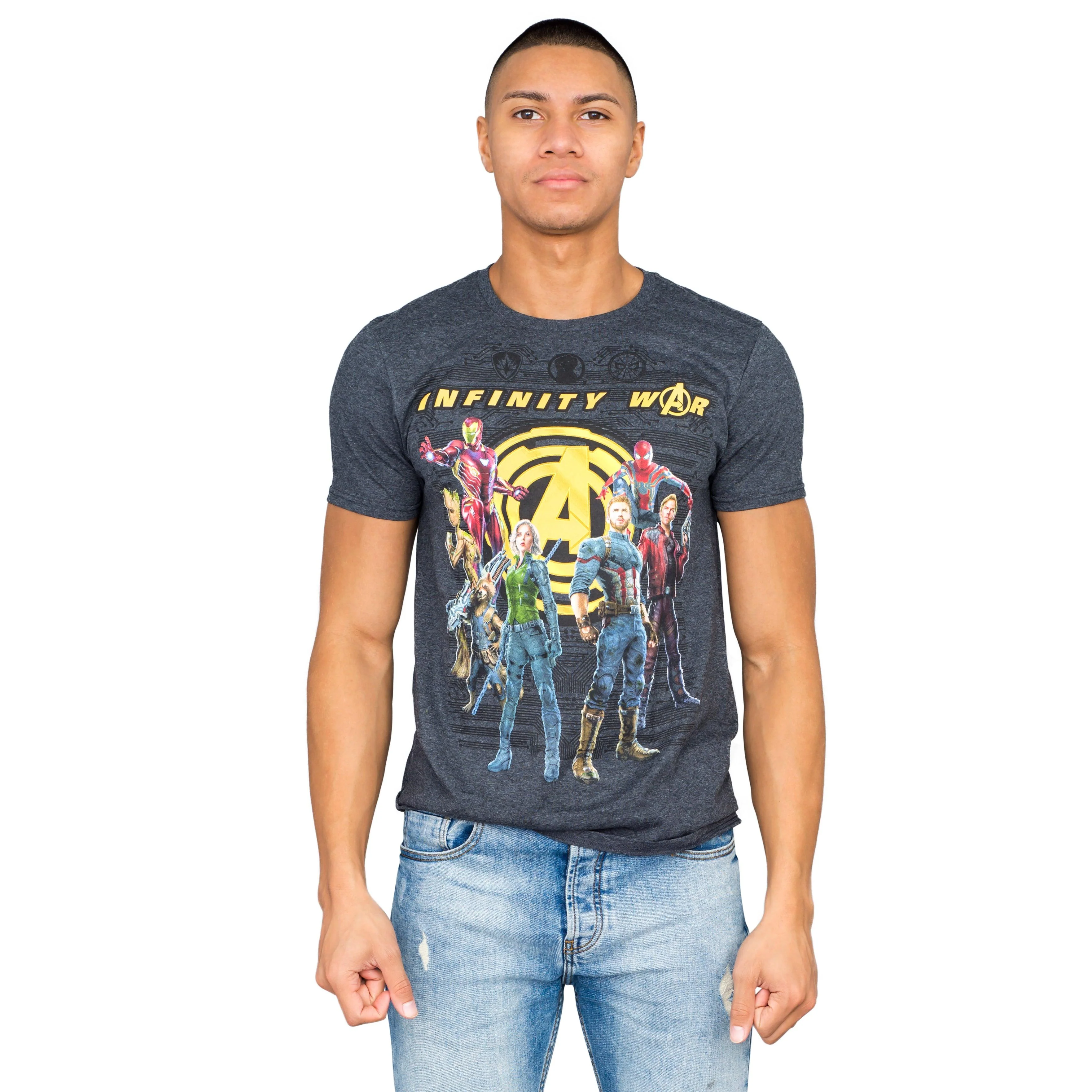 The Avengers Infinity War Group Shot Charcoal T-shirt - Image 2
