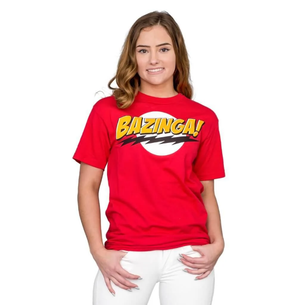 The Big Bang Theory Bazinga! Replica Unisex Halloween Cosplay Costume T-shirt - Image 4
